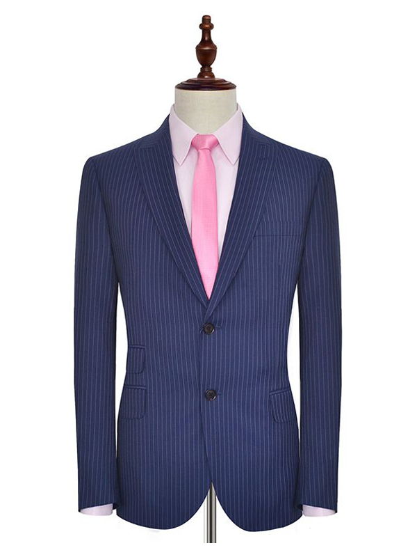 Navy Blue Suit - Navy Suit Mens Dark Navy 2 Button Side Vents Peak Lapel Modern Fit Suits main image 1